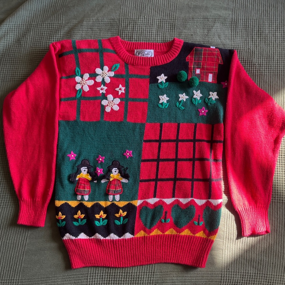 Folky vintage 90’s knit sweater